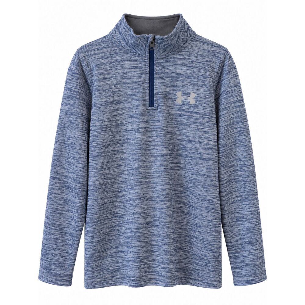 Under Armour Youth Medium HeatGear 1/4 Zip Blue Pullover Loose Fit